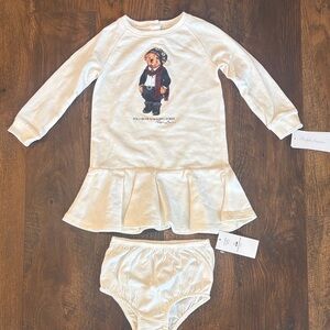 Ralph Lauren Cream Kids Casual Dress